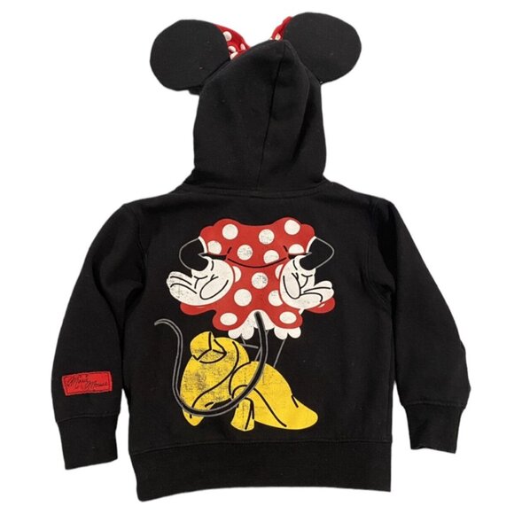 Disney Parks XXS (4) Minnie Mouse Ears Hoodie Sweatshirt - Picture 2 of 7